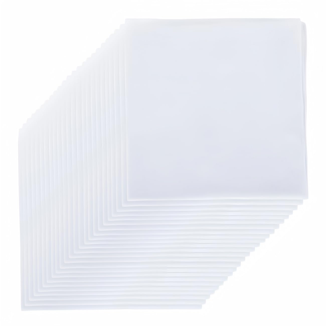 LUNARUBBY White Bandana for Tie Dye Party Supplies, Solid Color Cotton Large Headband Head Wrap Handkerchiefs, White-24pcs Tie Dye Bandana, 22"