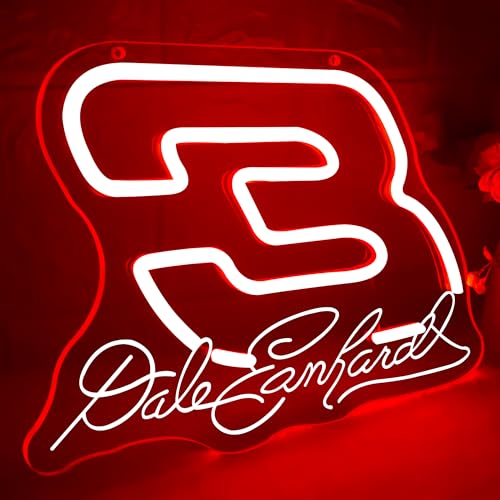 Image of Racing Neon Sign for Wall Decor Dimmable Race Car Neon Light Suitable for Man Cave Room Decor Legend Sign Light Up for Bedroom Party Playroom Birthday Gift for Fans Size12.9 * 9.2In(P234)