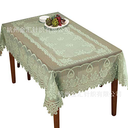 DAKEUR Tovaglia a Maglia in Pizzo Bianco Rosa