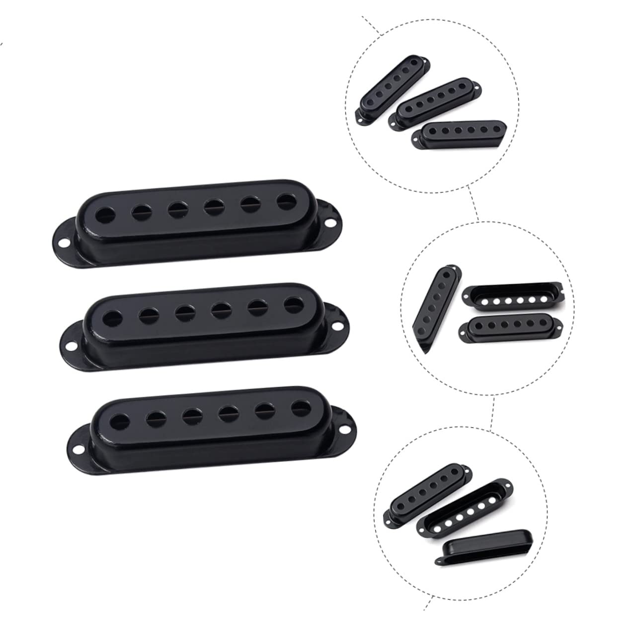 Toyvian 15piezas Cubiertas De Metal Para Pastillas De Guitarra Eléctrica De Protección Robusta y Duradera Compatible La Mayoría Pastillas Fácil De Limpiar y Mantener
