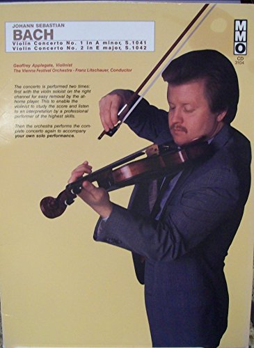 Music Minus one Violin- Bach Violin Concerto No 1 in A Minor, S. 1041 & Violin concerto No. 2 in E Major, s. 1042 (Sheet Music & CD)
