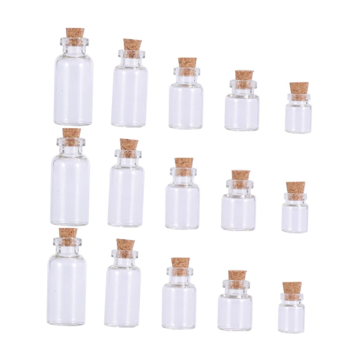 CIYODO Set of 50 Mini Glass Jars with Cute Lids for Sample Containers Laboratory Use