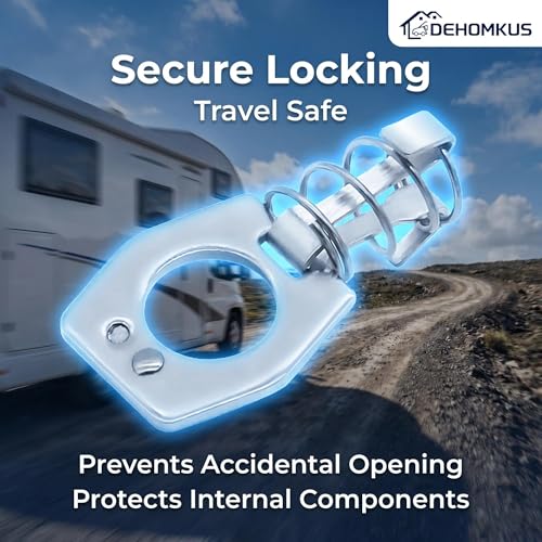 Image of 2Pcs RV Water Heater Latch Twist Cam Lock Replacement Part for RV Camper Water Heater, Door Latch Assembly or Gas Bottle Cover
