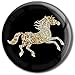 metALUm runder Acrylmagnet mit starkem Neodym - Magnet Pferd in Gold #1301116