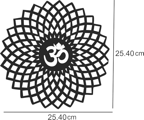 Image of Bikri Kendra - Mandala Om wall Mirrors Stickers for Hall Living Room Bedroom Kids Room Home Office 3D Acrylic wall Stickers (Gold Set 2)