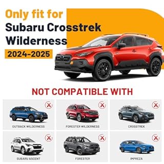220lbs Roof Rack Cross Bars Compatible with Subaru Crosstrek Wilderness 2024 2025(NOT for Other Crosstrek Model), Adjustable Aluminum Heavy Duty Lockable Crossbars for Rooftop Cargo Luggage