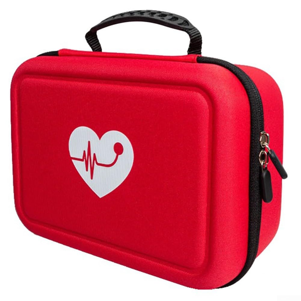 Bolsa de almacenamiento multifuncional para monitor, para suministros de primeros auxilios, monitor de presión arterial portátil, bolsa para kit de hogar (negro)