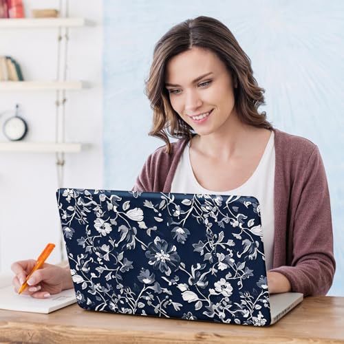 Image of DINKY Laptop Notebook Skin Sticker Cover Decal, Fits 12-15.6 inch Laptops, Blue Art Leaf