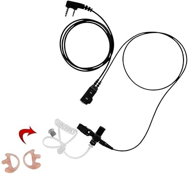 Amazon Com Durable Earphone Ptt Compatible With Weierwei Vev 3288s V 1000 Flex Earmold With 1 Wire Electronics