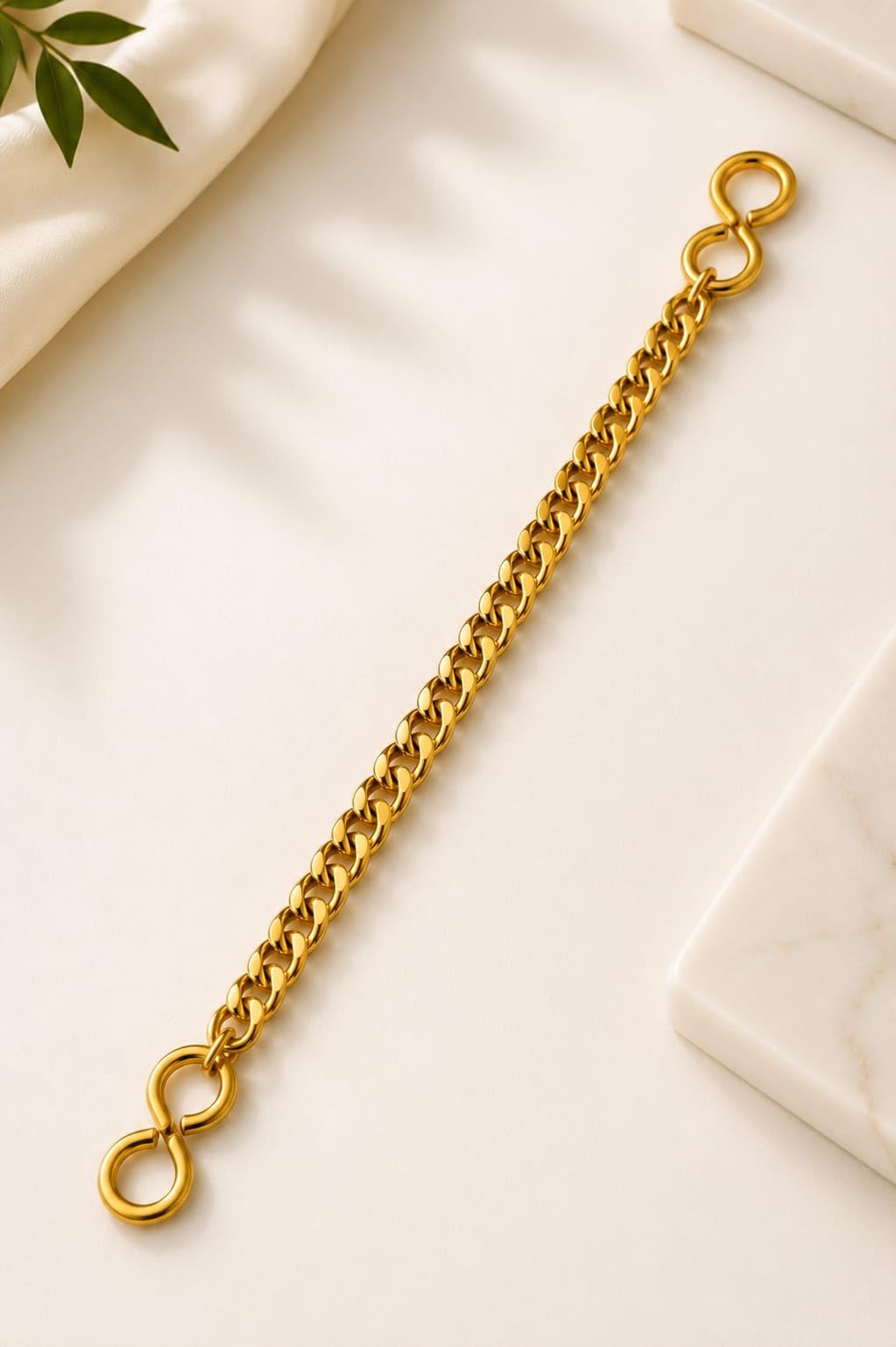 SKanda Decors Pure Brass Thick Chain for Hanging Bells & Diya, 1 Meter Length with 2 Strong S Hooks, 120 Grams Heavy Quality, Gold Finish Chain for Home Temple, Door Entrance & Decorative Use-image-24