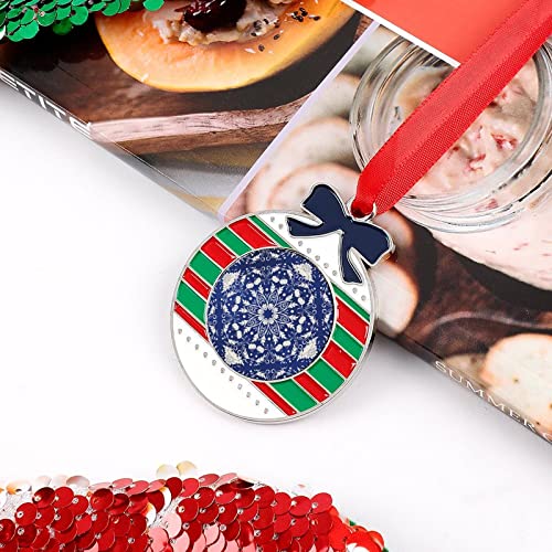 Beautiful Floral Square Pattern Christmas Ornament Decorative Pendants For Christmas Tree Wedding Party Trapezoid #TOP3