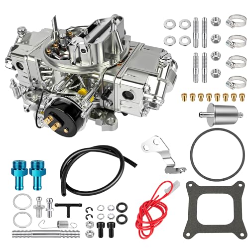 Gihdfer BR-67255 Carburetor 650 CFM 4150 Model 4 Barrel Dual Fuel Inlet Replacement for Holley Quick Fuel Brawler Diecast Carburetors Mechanical Secondary Electric Choke Square Bore Flange