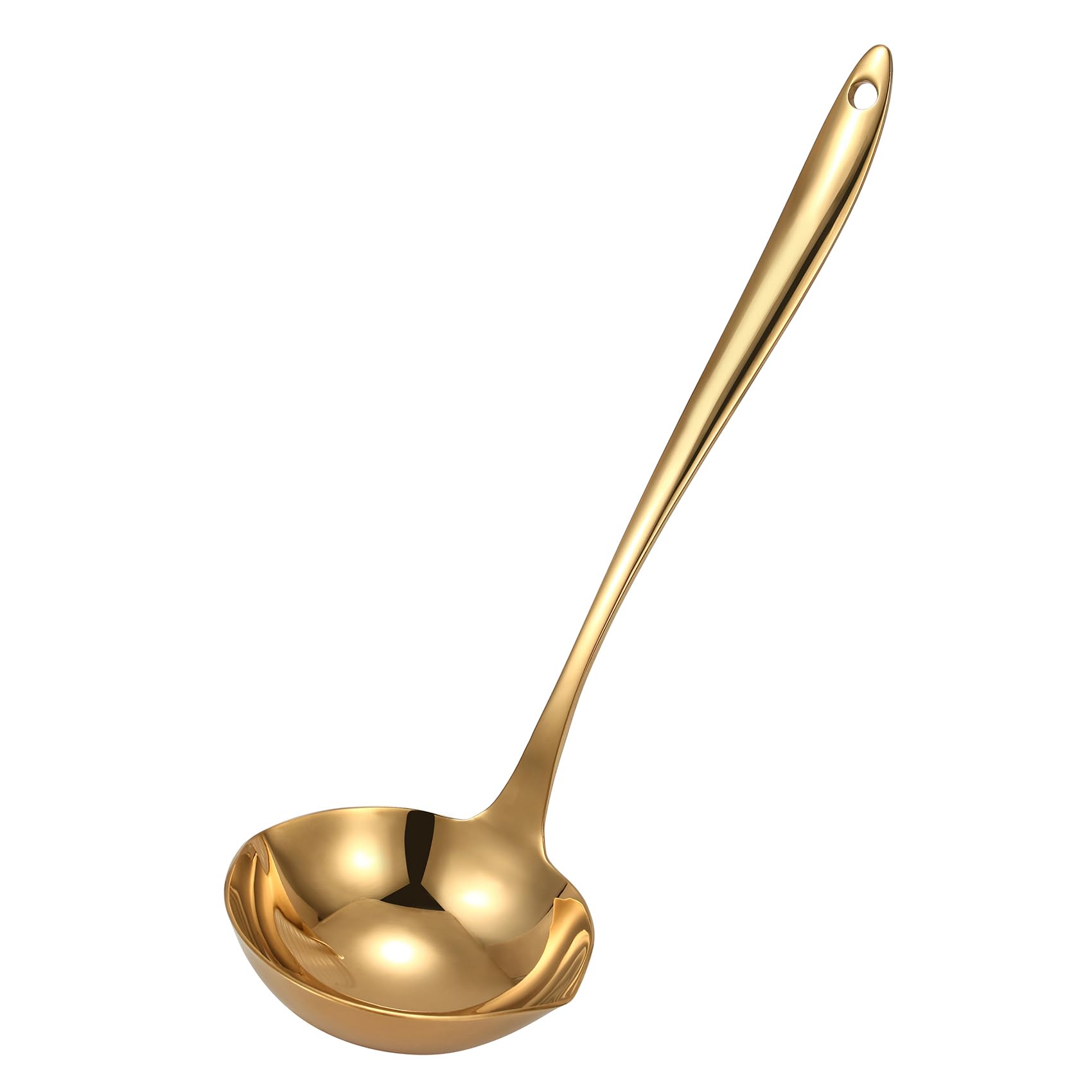 4.Oz 18/10 Aço Inoxidável Concha Utensílios De Cozinha Com Cabo De 11,8 Polegadas, Colher