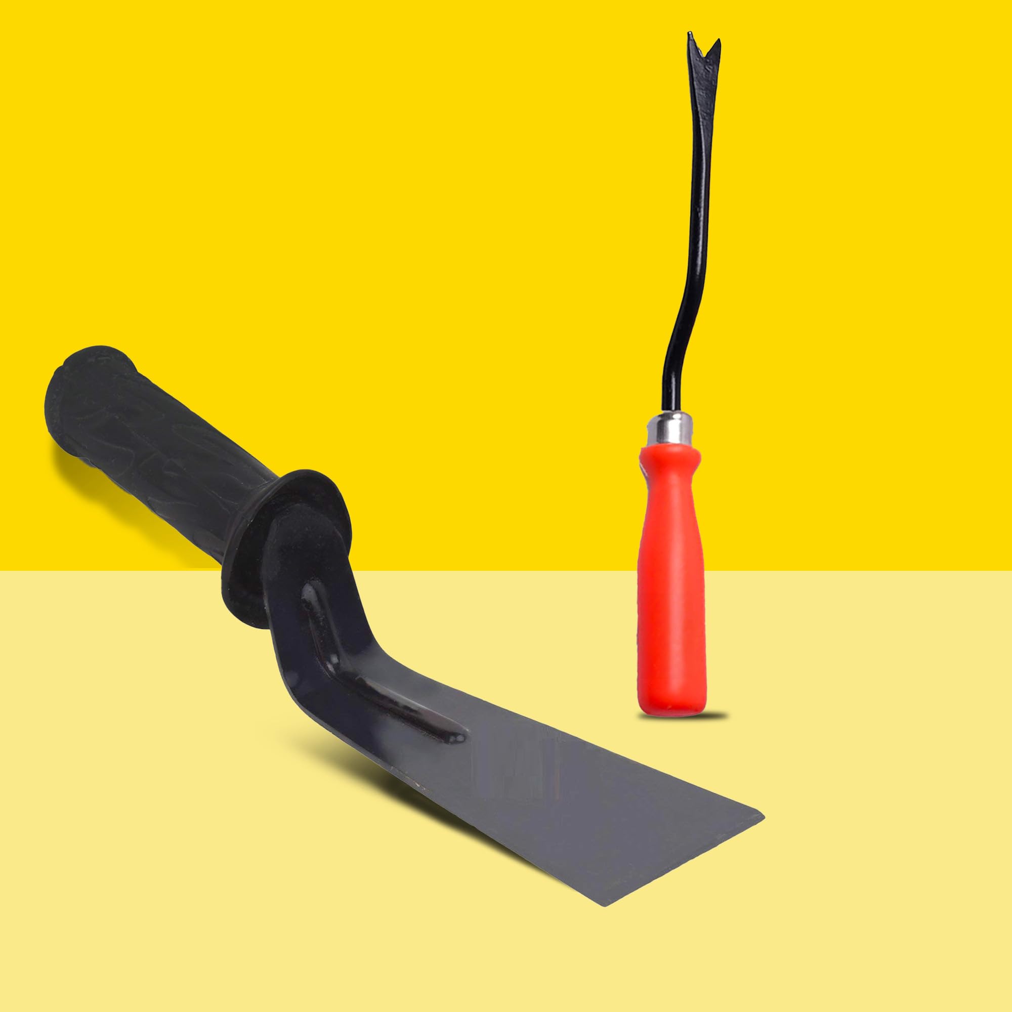 Kraft Seeds by 10CLUB 3-Inch Khurpi with Weeder - Essential Gardening Combo for Soil Cultivation and Weed Removal | Rust-Free Weeder and Khurpi for Garden | Garden Plants Weeder and Khurpi for Lawn