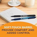 BIC Soft Feel Black Retractable Ballpoint Pens, Medium Point (1.0 mm), 12-Count Pack, Black Pens With Soft-Touch Comfort Grip