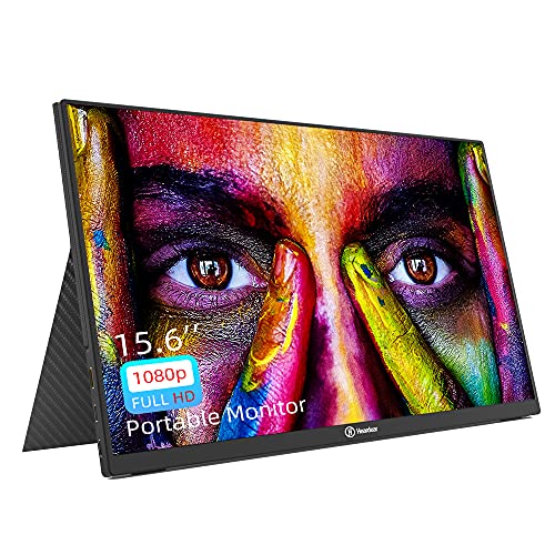 Portable Monitor for Laptop,15.6â IPS 1080P FHD USB C Gaming Monitor,HDMI Computer Display Eye Care Screen Type-C External Monitor Speaker for Laptop PC PS4 Xbox Phone Smart Cover