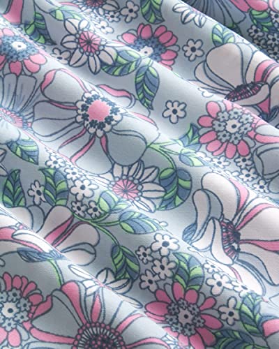 Girls' Dress Set - 2 Piece Woven Eyelet Jacket and Lightweight Challis Sundress (Size: 4-12), Size 4, Pink/Blue4