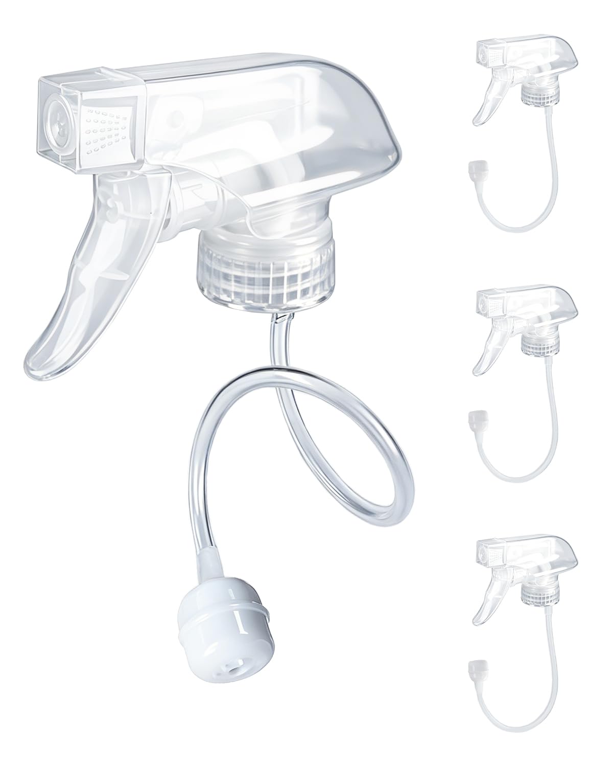4 Pack 360° Spray Nozzles for 8oz, 16 oz Spray Bottles Clear