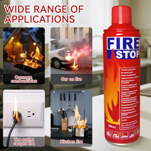 Image of 2 /4-Pack Fire Extinguisher with Mount Brackets,Portable for Home Kitchen Car Boat,BBQ -Multi-Purpose Protection (2-Pack Fire Extinguisher)
