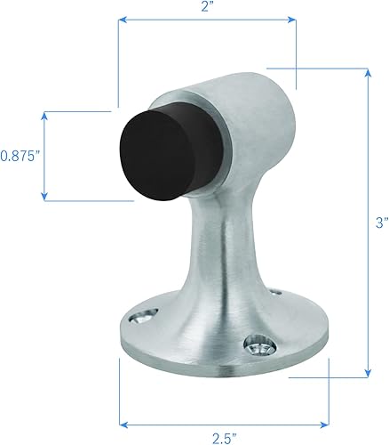 Miniatura 2 de Nuk3y - Tope de parachoques de montaje en piso de alta resistencia comercial de 3 pulgadas (cromo satinado)