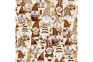 Timeless Treasures CD2027 Coffee Gnomes Fabric by The Yard
