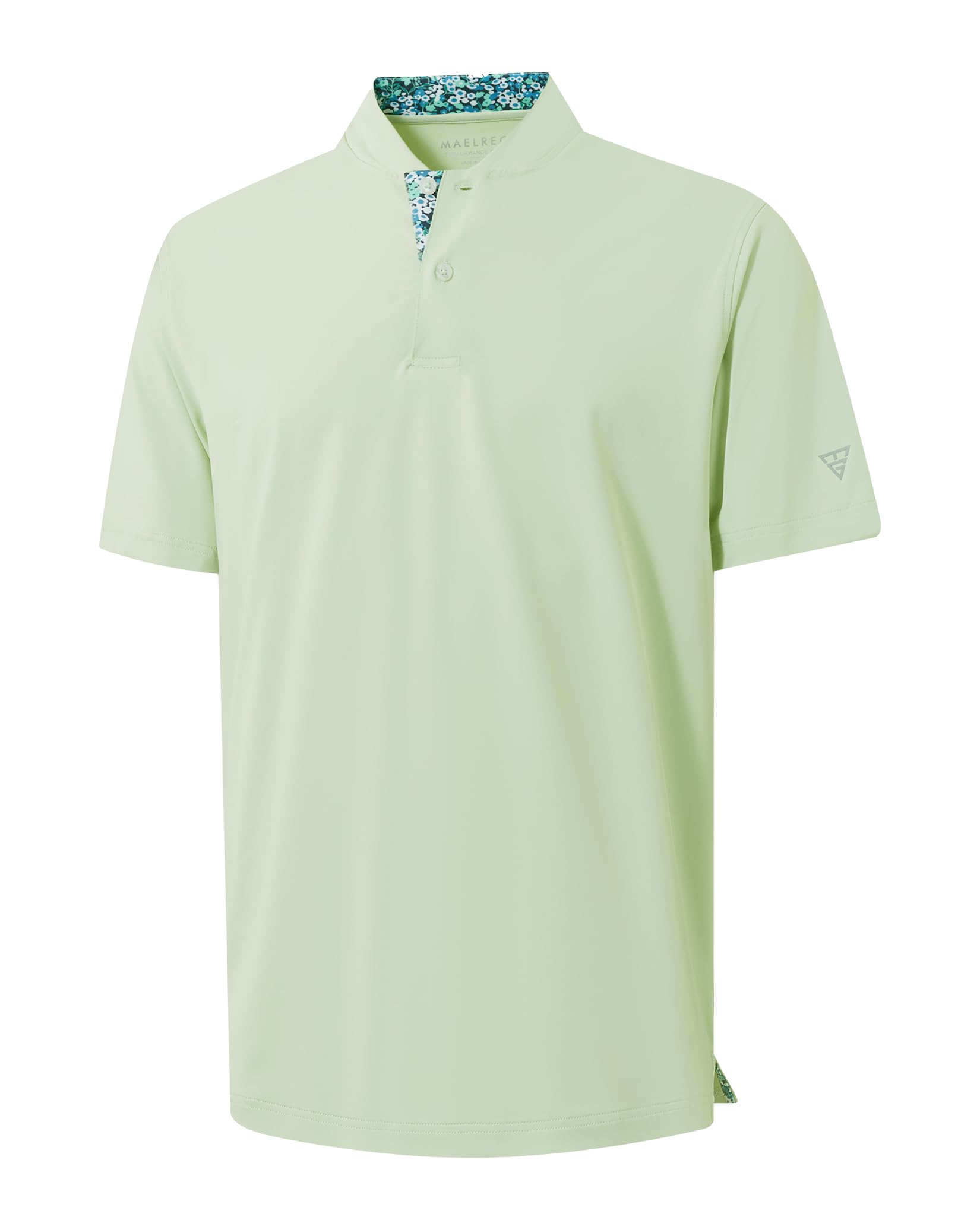 M MAELREG Mens Golf Shirts Collarless Performance Dry Fit Moisture Wicking Casual Solid Short Sleeve Henley Shirts for Men — view 13