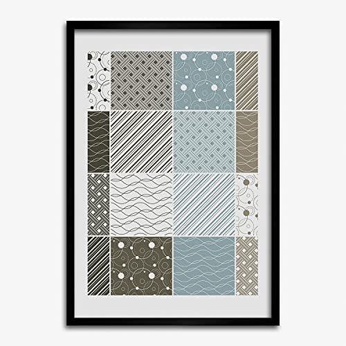 Affiche décorative géométrique avec cadre MDF 50x70 cm aux finitions premium