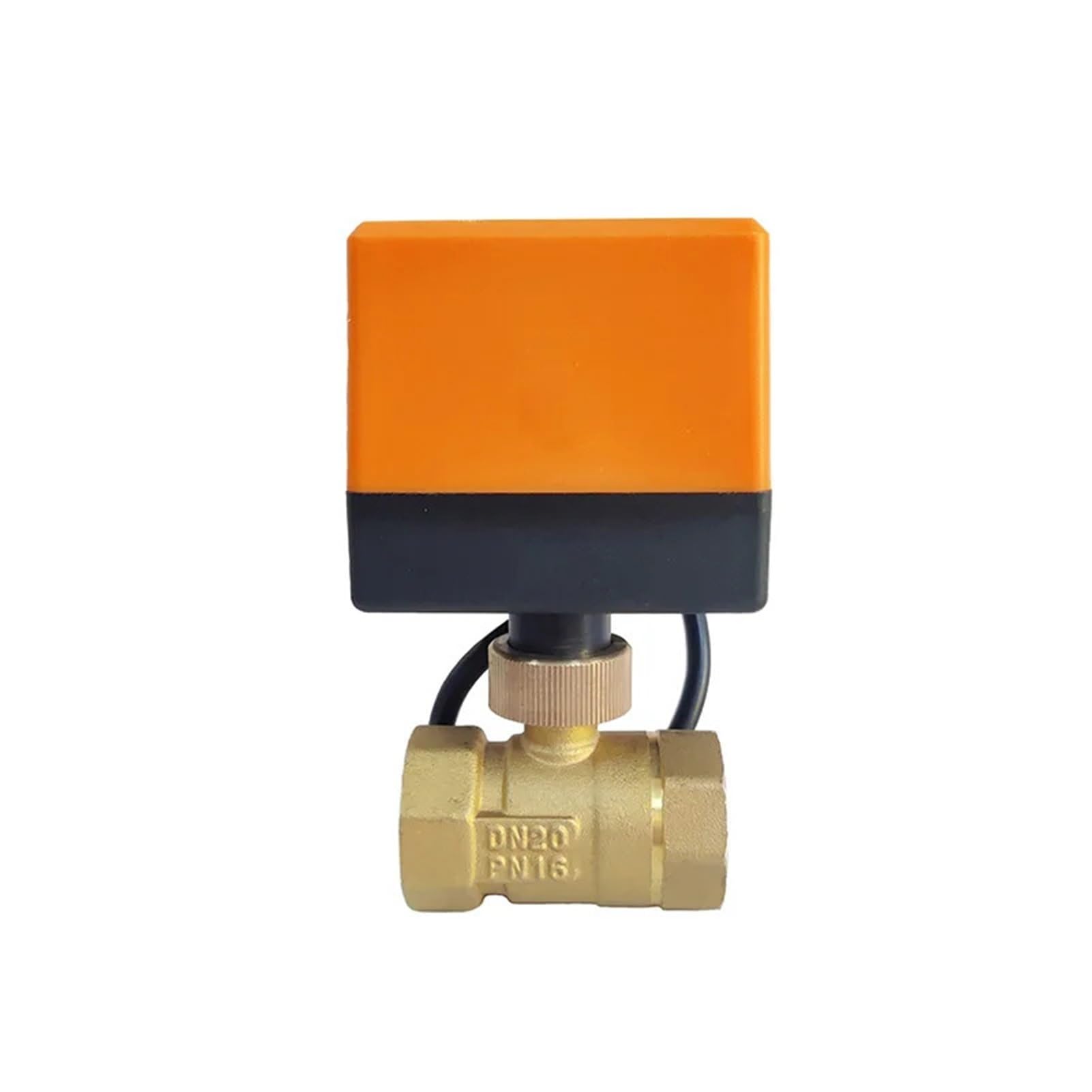 Válvula De Bola Eléctrica De Dos Vías, Rosca Hembra, Válvula De Bola Motorizada De Latón For Cortar O Conectar El Medio En La Tubería,Construcción Sólida(DN50,24VDC)