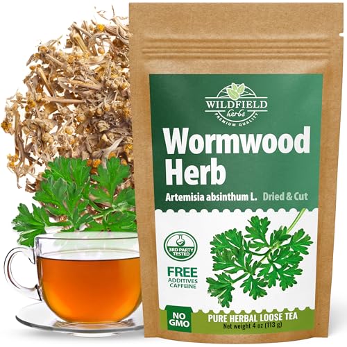 Image of 4 oz. Wormwood Tea Wormwood Herb Dried Herb Tea (Artemisia Absinthium) - 113 g Dry Wood Worm Artemisiae Absinthii Herba Artemisa Ajenjo