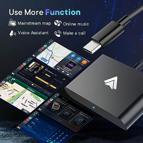 Image of Android Auto Wireless Adapter, 5GHz WiFi Auto Connect, Low Latency, Plug and Play, Type-C Interface, Suitable for Android Phones Converts Wired Android Auto to Wireless