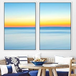 signwin 2 Piece Framed Canvas Wall Art Colorful...