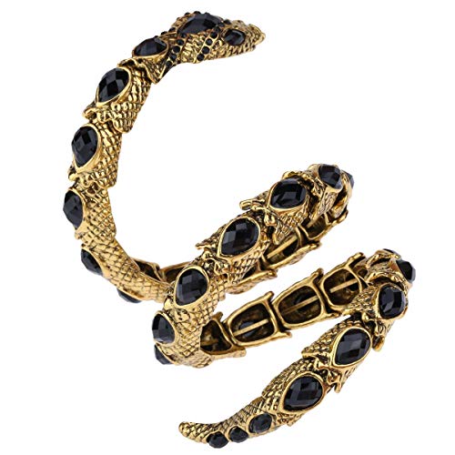 YACQ Women's Crystal Stretch Snake Bracelet Fit Wrist Size 6-1/2 to 8 Inch - Lead & Nickle Free - Halloween Costume Outfit Accessories Jewelry3