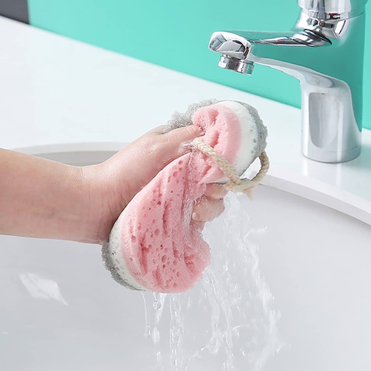 Didiseaon Toalla De Baño Para Hombre Con Masaje De Esponja De Baño De 18 Piezas