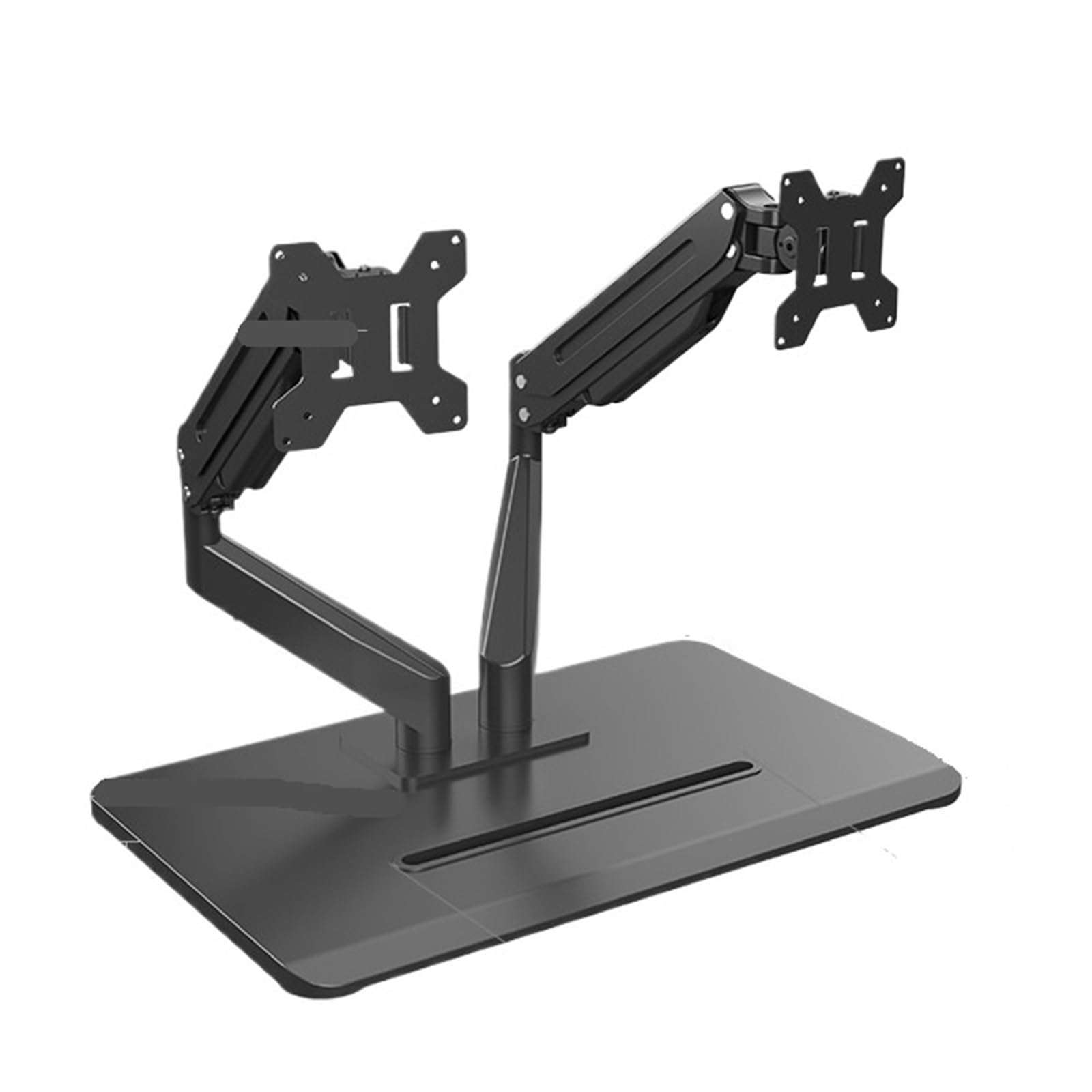 IKPGBZXM No-drill monitor stand with mechanical pneumatic cantilever(Dualscreenmodel)