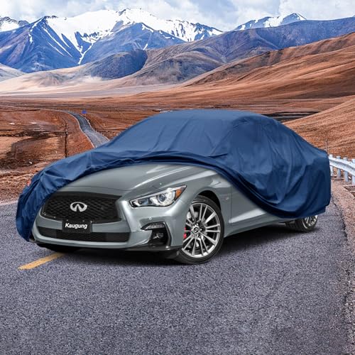 Image of Kaugung Heavy Duty Car Cover Custom Fit Infiniti Q50 (2013-2025),Waterproof All Weather Resistant Outdoor Sun Rain Dust Snow Protection with Anti-Theft Lock.(USA Warehouse,Within 3-7 Days)