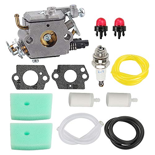 Hayskill C1Q-EL24 Carburetor w Air Filter Tune Up Kit for Husqvarna 123C 223L 322C 323R 123L 123LD 223R 322R 323C 323L 325C 325CX 325L 325LX 326C 326L String Trimmer Carb