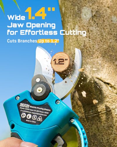 Image of SEESII 2-in-1 Mini Chainsaw & Pruning Shears, 20V Brushless Motor Combo