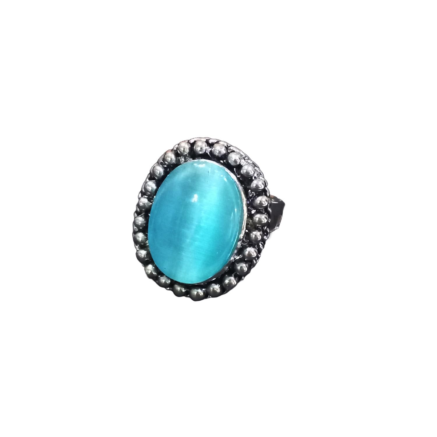 Mrigangi Oxidised Silver Adjustable Stone Ring for Women and Girls Alloy (firoza) (B0CZJ2LK6Q) Amazon Price History, Amazon Price Tracker