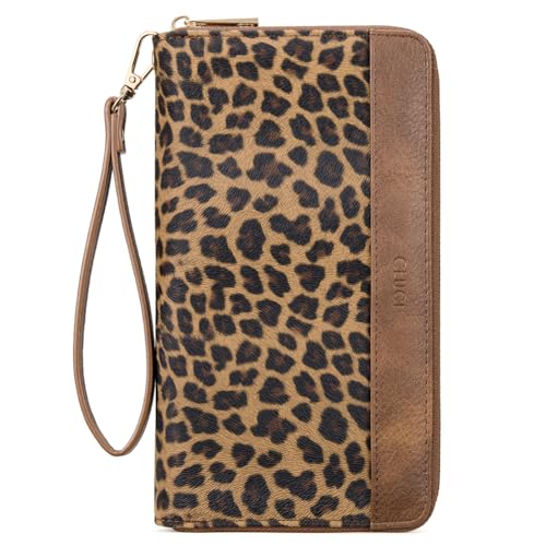 Image of CLUCI Women Wallet Large PU Leather Wristlet Purse for Women RFID Blocking Zip Around Card Holder Ladies Travel Clutch | RFID