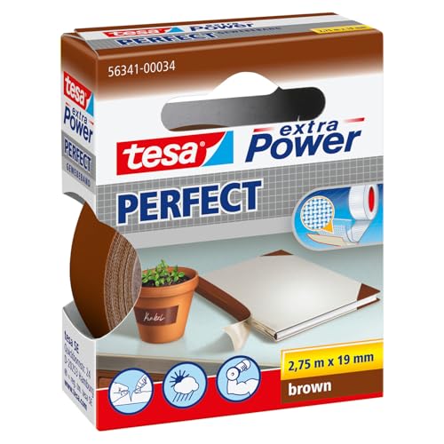 tesa extra Power Perfect Gewebeband - Gewebeverstärktes Ductape...
