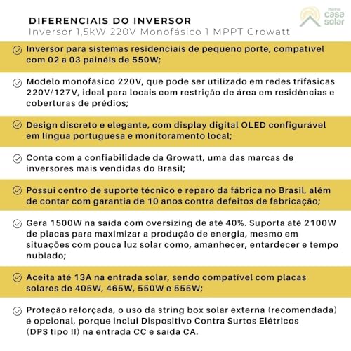 Inversor Solar Monofásico 2,5kW 220V 1 MPPT - MIC2500TL X