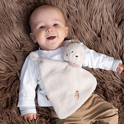 FEHN 058086 knuffeldoek beer/speelcamera, slaaphulp & knuffeldier knuffeldoek met berenkop om vast te pakken, te… - Image 4