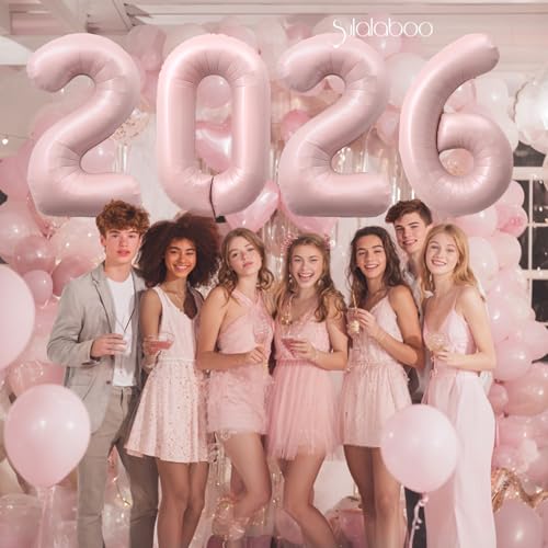 Image of 40 Inch Light Pink Number 24 Balloon 0-9 24th Foil Big Giant | Digital for Birthday Anniversary Graduation Decorations