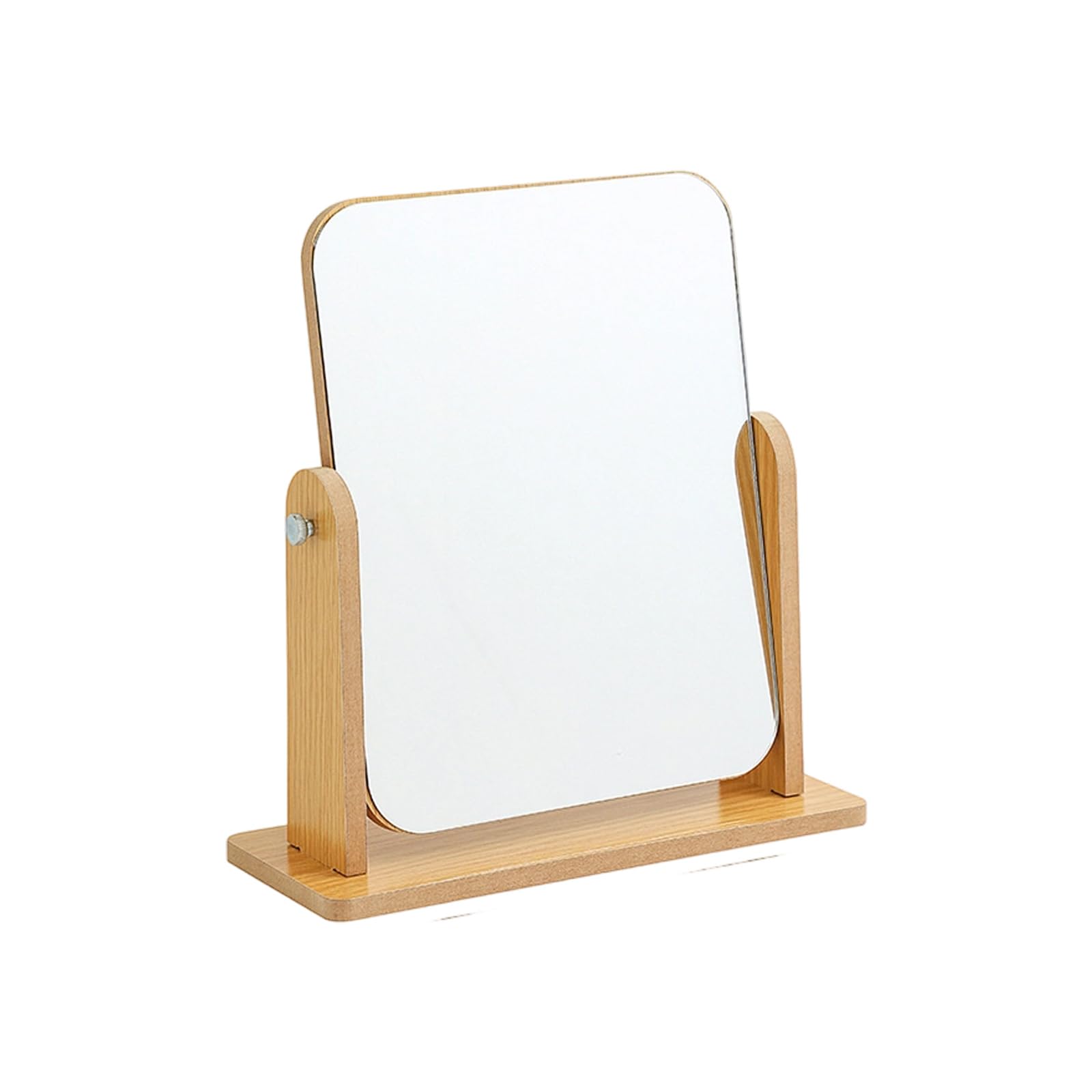 CAZSTYK Desktop Makeup Mirrour, Simple Portable Vanity Desk Mirrours Cosmetic Mirrours for Women Wooden Vanity