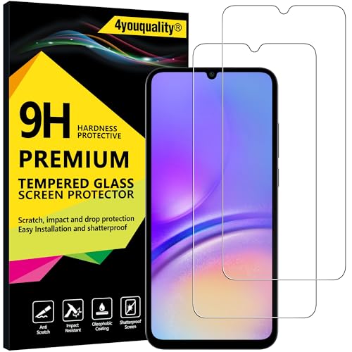 4youquality Screen Protector for Samsung Galaxy A07 A06 & A05S Tempered Glass Film 2-Pack [Impact-Resistant][Anti-Scratch][LifetimeSupport]