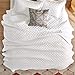 Bedsure Quilts Queen Size - Lightweight Bedspreads Queen Size with Basket Weave Pattern, Soft Quilt Bedding Set, White Comforter Set Coverlet for All Seasons with 2 Pillow Shams