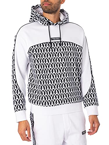 A｜X ARMANI EXCHANGE Men's Cotton Jacquard Fleece Hooded Sweatshirt