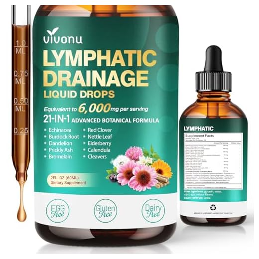 VivoNu Linfático Gotas - Apoya la Absorción del Sistema Inmunológico - Equilibrio y Bienestar - Contra Piernas Pesadas - 100% Natural - 60 ml - Libre de OGM