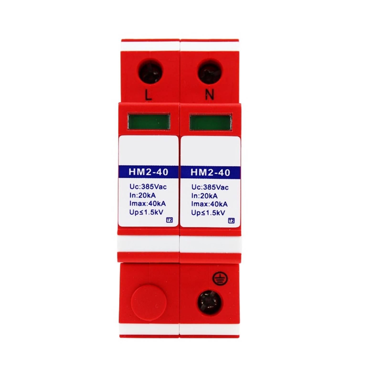 DEBLAN Dispositivo di Protezione da sovratensione di Tipo 2 220V Alimentatore monofase 40KA Scaricatore di sovratensione di Classe C 1,5 KV