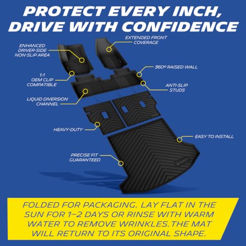 Image of Michelin Vehicle Mats for 2025-2026 Chevy Equinox Gas /GMC Terrain (6 Piece) | Not Fit Equinox EV, All-Weather Floor Liner & Trunk Mat, Custom Fit, Durable TPE, Non-Slip